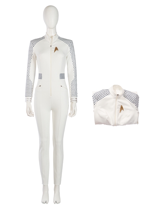 TV Drama Star Trek Strange New Worlds Season 1 Halloween Cosplay Sick Crew Member Costume White Bodysuit