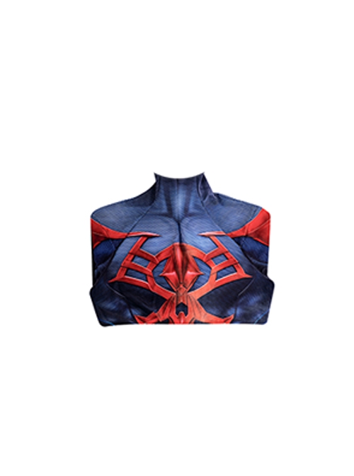 Comics Spider-Man 2099V2 Halloween Cosplay Miguel O'Hara Battle Suit Costume Blue Red Bodysuit