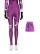 DC Comics Halloween Cosplay Punchline Alexis Kaye Black Leather Vest Suit Costume Purple Trousers