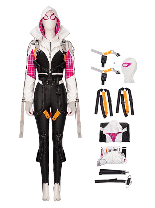 Spider-Man Into The Spider-Verse Halloween Cosplay Spider-Gwen Derivative Design Costume Set