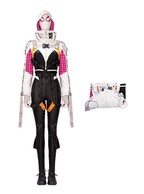 Spider-Man Into The Spider-Verse Halloween Cosplay Spider-Gwen Derivative Design Costume Stand Collar Jacket