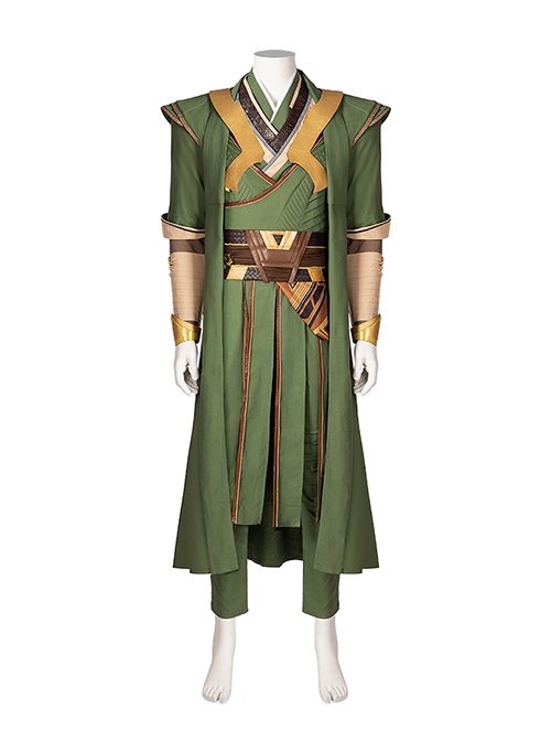 Doctor Strange In The Multiverse Of Madness Halloween Cosplay Baron Karl Mordo Costume Green Long Sleeveless Cloak