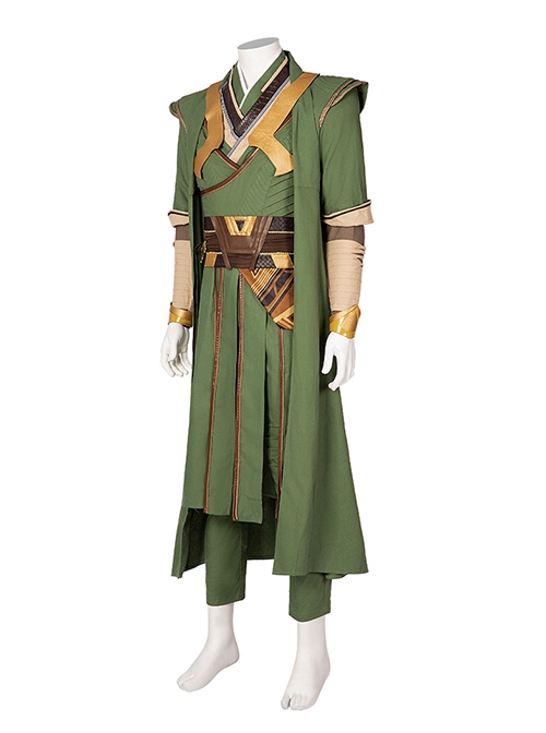 Doctor Strange In The Multiverse Of Madness Halloween Cosplay Baron Karl Mordo Costume Green Long Sleeveless Cloak