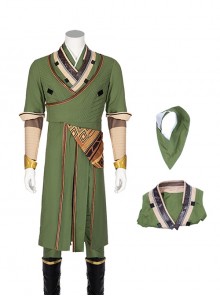 Doctor Strange In The Multiverse Of Madness Halloween Cosplay Baron Karl Mordo Costume Green Vest And Fake Collar