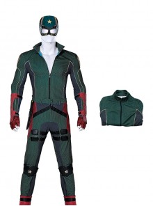 TV Drama The Boys Season 3 Soldier Boy Battle Suit Costume Green Top