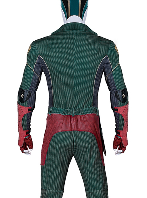 TV Drama The Boys Season 3 Soldier Boy Battle Suit Costume Green Top