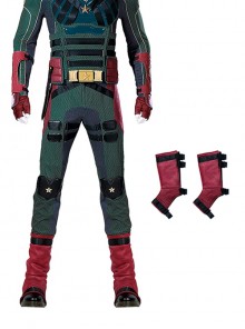 TV Drama The Boys Season 3 Soldier Boy Battle Suit Accessories Red Leg Guards