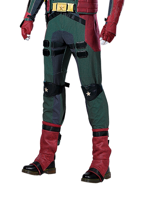 TV Drama The Boys Season 3 Soldier Boy Battle Suit Accessories Red Leg Guards