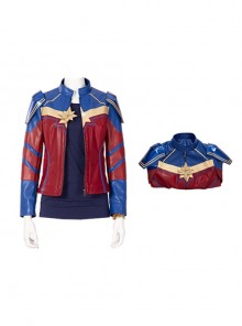 TV Drama Ms Marvel Halloween Cosplay Kamala Khan Battle Suit Costume Jacket And Shoulder Guards