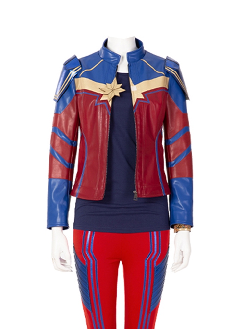 TV Drama Ms Marvel Halloween Cosplay Kamala Khan Battle Suit Costume Jacket And Shoulder Guards