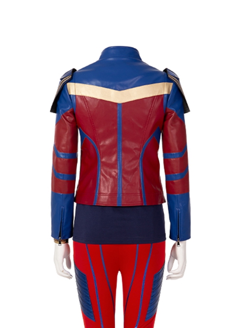 TV Drama Ms Marvel Halloween Cosplay Kamala Khan Battle Suit Costume Jacket And Shoulder Guards