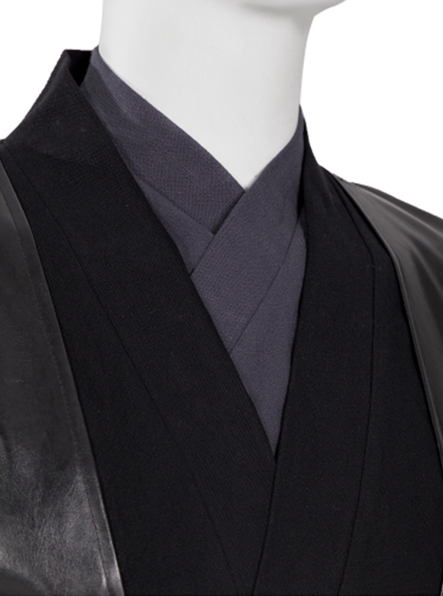 TV Drama Obi-Wan Kenobi Halloween Cosplay Anakin Skywalker Outfit Costume Black Long Top