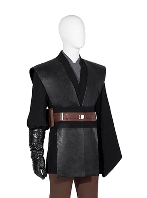 TV Drama Obi-Wan Kenobi Halloween Cosplay Anakin Skywalker Outfit Accessories Black Leather Outer Shoulder Straps