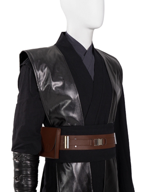 TV Drama Obi-Wan Kenobi Halloween Cosplay Anakin Skywalker Outfit Accessories Black Leather Outer Shoulder Straps