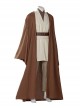 Star Wars Halloween Cosplay Obi-Wan Kenobi Beige Suit Affordable Edition Costume Set