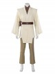 Star Wars Halloween Cosplay Obi-Wan Kenobi Beige Suit Affordable Edition Costume Set