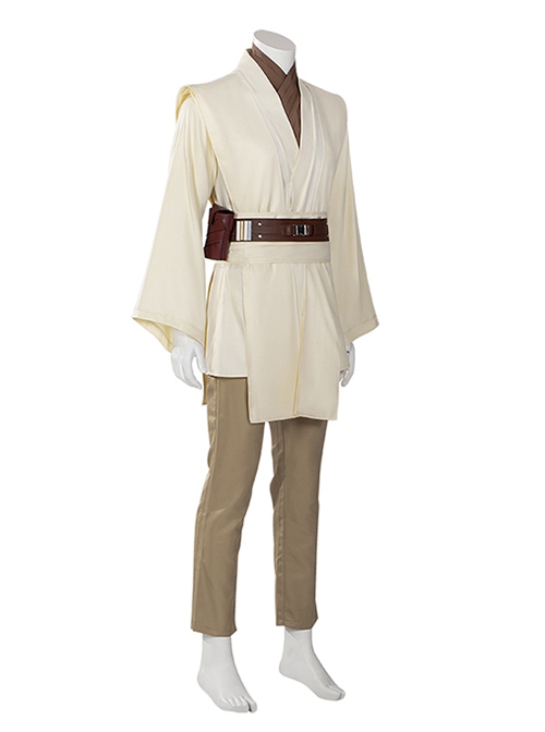 Star Wars Halloween Cosplay Obi-Wan Kenobi Beige Suit Affordable Edition Costume Set