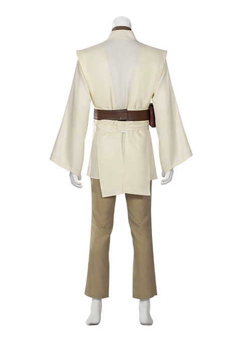 Star Wars Halloween Cosplay Obi-Wan Kenobi Beige Suit Affordable Edition Costume Set