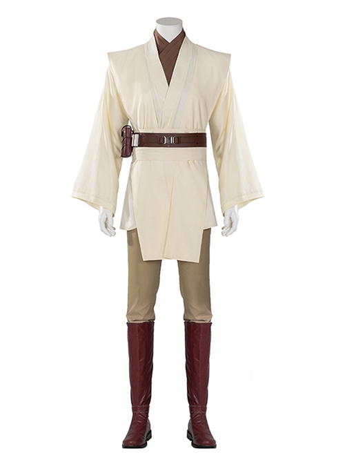 Star Wars Halloween Cosplay Obi-Wan Kenobi Beige Suit Affordable Edition Accessories Boots