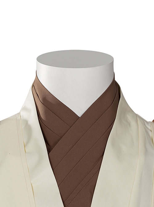 Star Wars Halloween Cosplay Obi-Wan Kenobi Beige Suit Affordable Edition Costume Brown Underwear