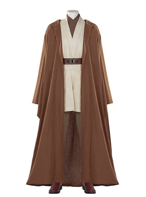 Star Wars Halloween Cosplay Obi-Wan Kenobi Beige Suit Affordable Edition Costume Brown Underwear