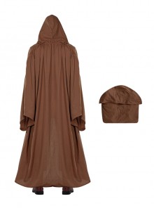 Star Wars Halloween Cosplay Obi-Wan Kenobi Beige Suit Affordable Edition Costume Brown Robe Coat