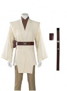 Star Wars Halloween Cosplay Obi-Wan Kenobi Beige Suit Affordable Edition Accessories Brown Belt