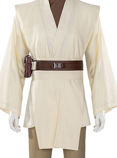 Star Wars Halloween Cosplay Obi-Wan Kenobi Beige Suit Affordable Edition Accessories Beige Cloth Girdle