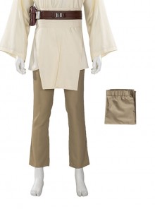 Star Wars Halloween Cosplay Obi-Wan Kenobi Beige Suit Affordable Edition Costume Khaki Trousers