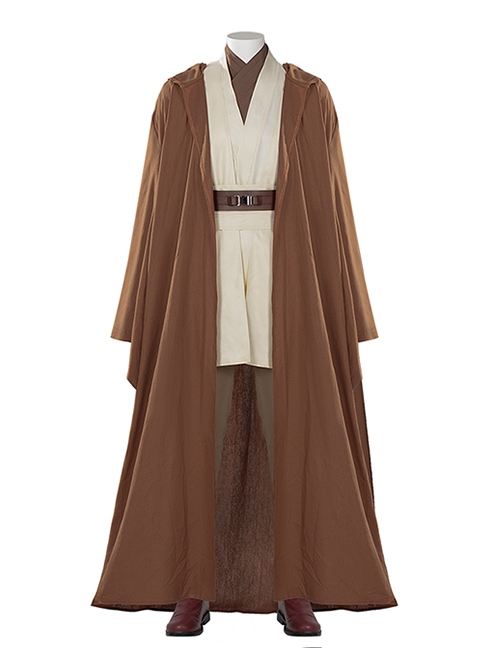 Star Wars Halloween Cosplay Obi-Wan Kenobi Beige Suit Affordable Edition Costume Khaki Trousers