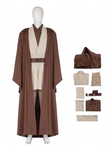 Star Wars Halloween Cosplay Obi-Wan Kenobi Beige Suit Costume Set