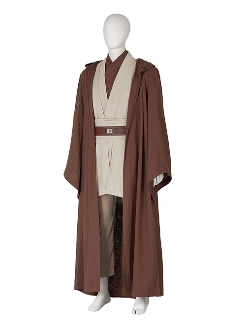 Star Wars Halloween Cosplay Obi-Wan Kenobi Beige Suit Costume Set