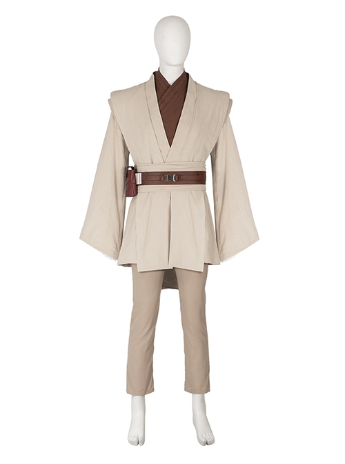 Star Wars Halloween Cosplay Obi-Wan Kenobi Beige Suit Costume Set