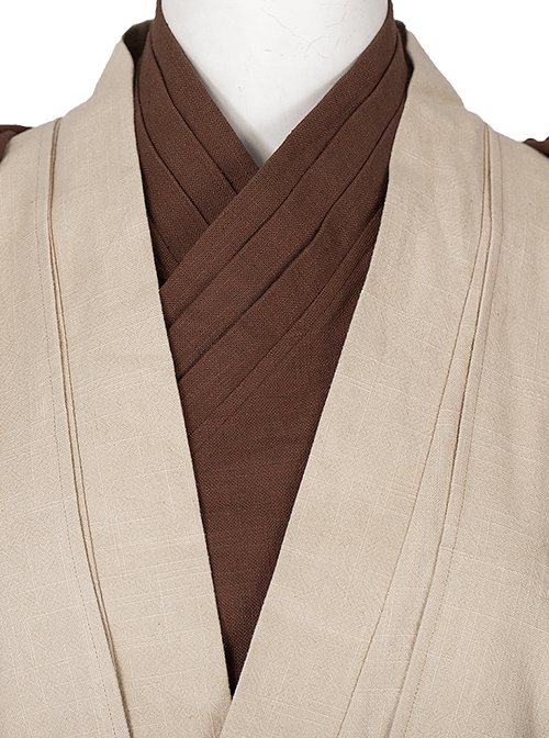 Star Wars Halloween Cosplay Obi-Wan Kenobi Beige Suit Costume Set