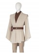 Star Wars Halloween Cosplay Obi-Wan Kenobi Beige Suit Costume Beige Outerwear