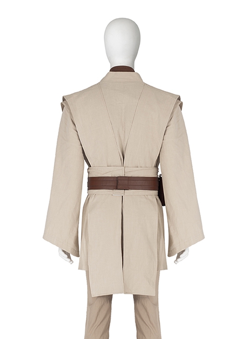 Star Wars Halloween Cosplay Obi-Wan Kenobi Beige Suit Costume Beige Outerwear