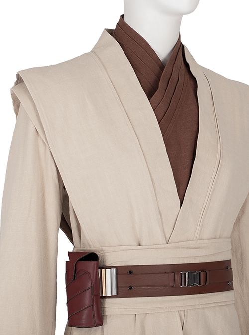 Star Wars Halloween Cosplay Obi-Wan Kenobi Beige Suit Costume Beige Outerwear