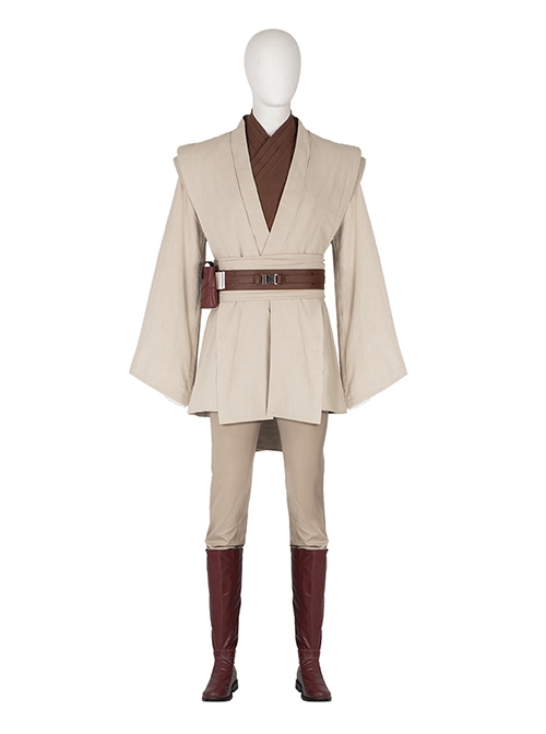 Star Wars Halloween Cosplay Obi-Wan Kenobi Beige Suit Costume Beige Outerwear