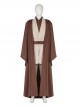 Star Wars Halloween Cosplay Obi-Wan Kenobi Beige Suit Costume Brown Robe Coat