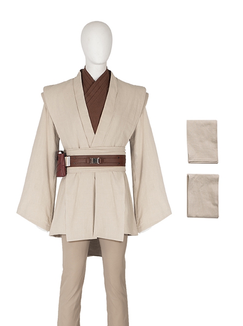 Star Wars Halloween Cosplay Obi-Wan Kenobi Beige Suit Accessories Beige Shoulder Straps