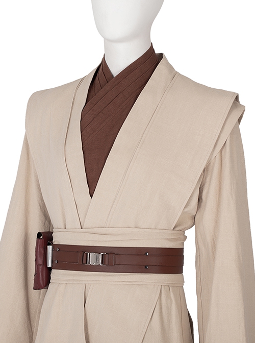 Star Wars Halloween Cosplay Obi-Wan Kenobi Beige Suit Accessories Beige Shoulder Straps