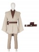 Star Wars Halloween Cosplay Obi-Wan Kenobi Beige Suit Accessories Brown Belt