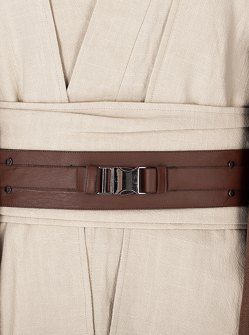 Star Wars Halloween Cosplay Obi-Wan Kenobi Beige Suit Accessories Brown Belt