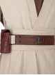 Star Wars Halloween Cosplay Obi-Wan Kenobi Beige Suit Accessories Brown Belt