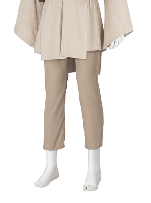 Star Wars Halloween Cosplay Obi-Wan Kenobi Beige Suit Costume Beige Trousers