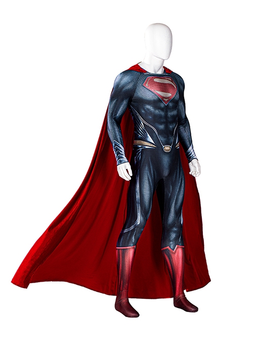 Man Of Steel Superman Halloween Cosplay Clark Kent Battle Suit Costume Set