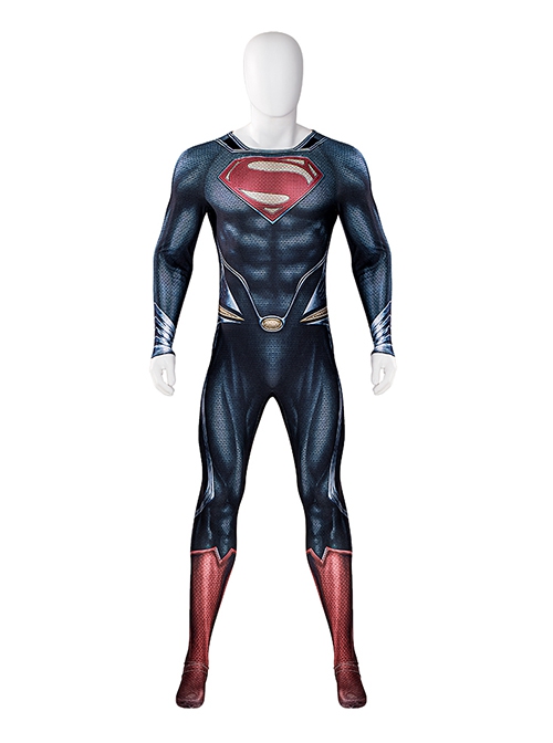 Man Of Steel Superman Halloween Cosplay Clark Kent Battle Suit Costume Set