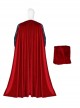 Man Of Steel Superman Halloween Cosplay Clark Kent Battle Suit Costume Red Cloak