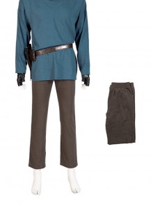 TV Drama Halloween Cosplay Obi-Wan Kenobi Blue Suit Costume Brown Trousers