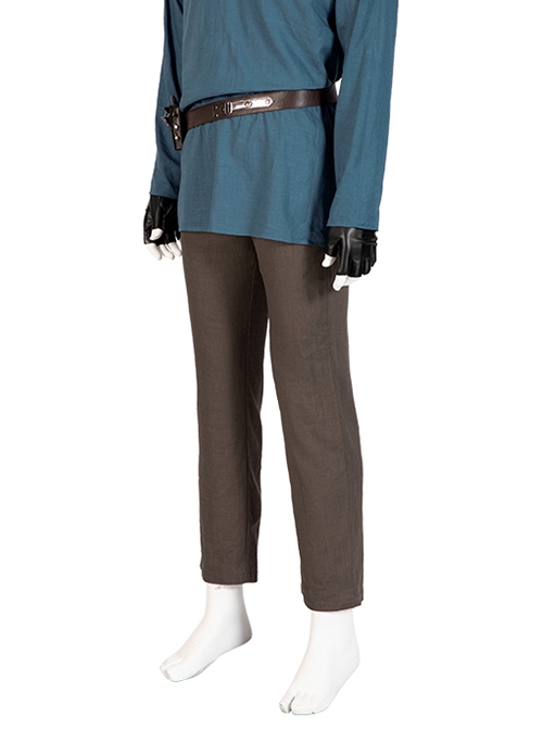 TV Drama Halloween Cosplay Obi-Wan Kenobi Blue Suit Costume Brown Trousers